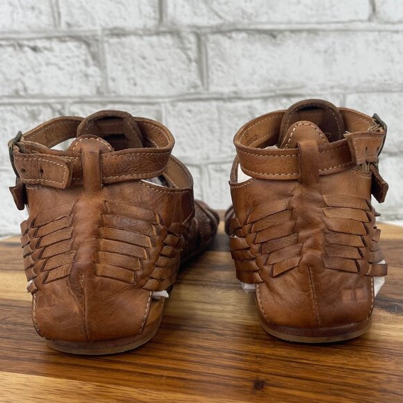 Bed Stu Claire III Gladiator BOHO Womens 8.5 Huarache Brown Leather Sandals - Picture 4 of 15